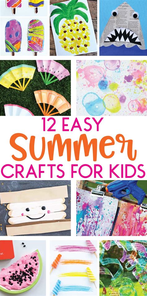 12 Favorite Easy Summer Crafts For Kids On Love The Day