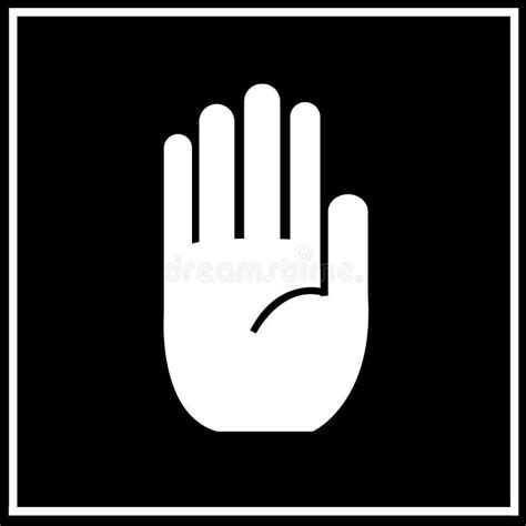 No Entry Hand Sign On White Stock Vector Illustration Of Passage