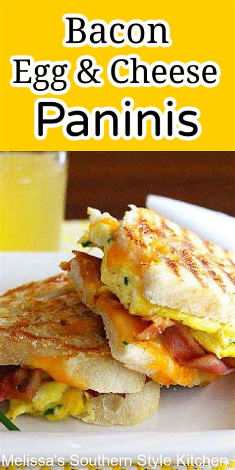 Bacon Egg And Cheese Paninis