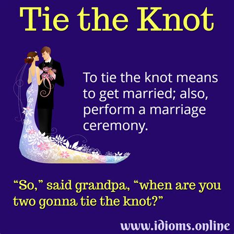 Tie The Knot Meaning Idioms Online
