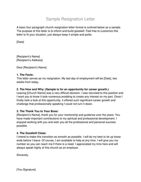 Resignation Letter Format Template Rich Image And