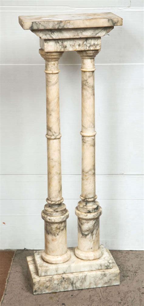 Neoclassical Style Marble Column Pedestal At 1stdibs