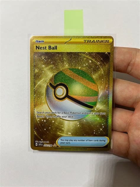 Scarlet Violet Nest Ball Tcg Pokemon Hyper Rare Gold Card Hobbies