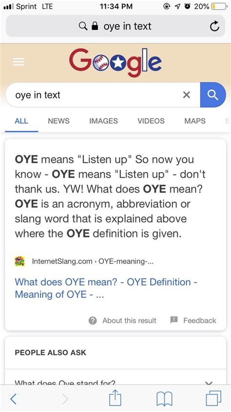 We have 4 607 acronym and internet chat slang meanings for you. What does 'Oye' mean in a text message? - Quora