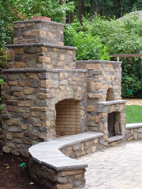 Outdoor Stone Fireplace With Pizza Oven Fireplace Guide By Linda