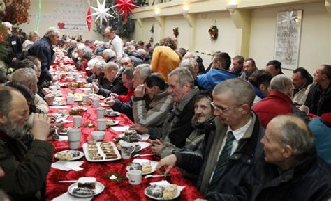Christmas Dinner For Homeless And Poor In Katowice South West Poland