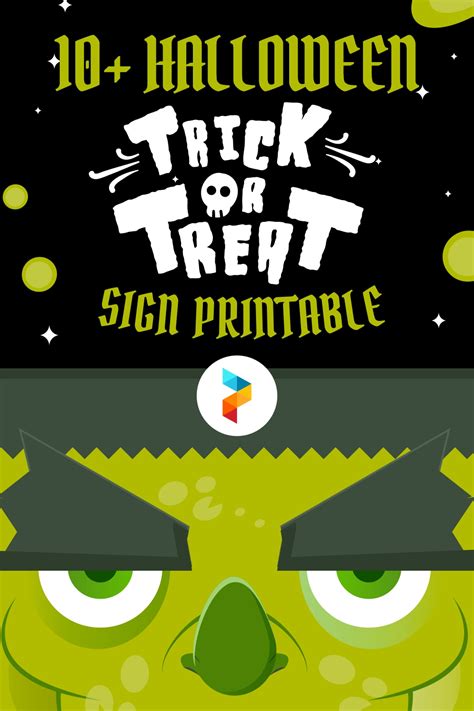 Halloween Trick Or Treat Sign 15 Free Pdf Printables Printablee