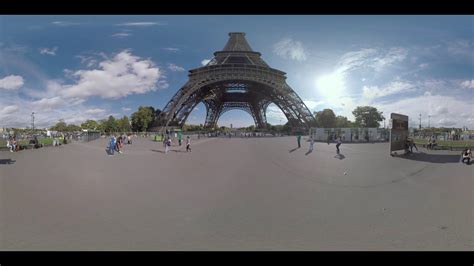 Paris France September 29 2017 360 Vr Video Citizens And Tourists