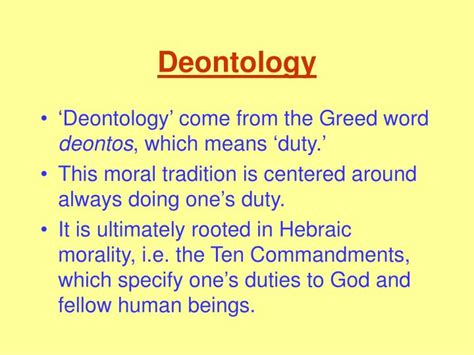 Ppt Deontology Powerpoint Presentation Free Download Id736584