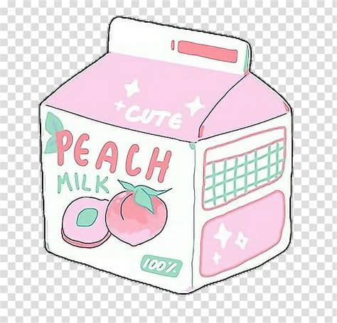 Fruit Sticker Decal Aesthetics Peach Pink Milk Pastel