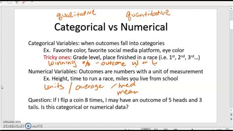 Categorical Vs Numerical Data YouTube