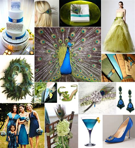 Inspiration Board A Peacock Wedding In Blue And Green Pixel And Ink