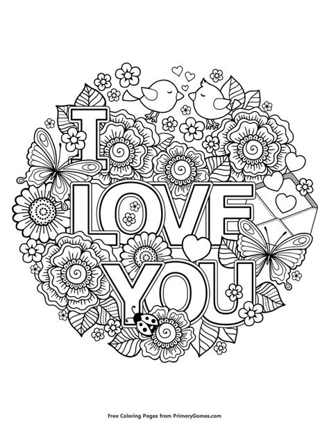 974 x 1660 jpeg 139 кб. Valentine's Day Coloring Pages eBook: I Love You ...