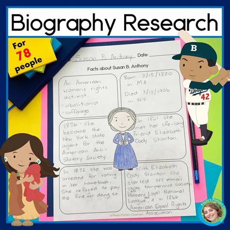 Biography Research Project Graphic Organizers 78 Differentiated