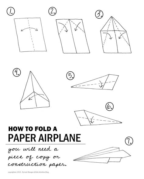 Instructions For How To Make A Paper Airplane • Kids Activities Blog