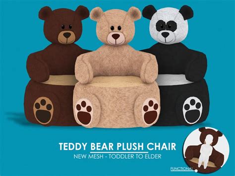Redheadsims Cc Sims 4 Plush Chair Teddy Bear Plush
