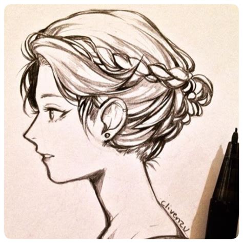 Pin By Geomancer Snsd On Anime Portrait How To Draw Hair Sketches