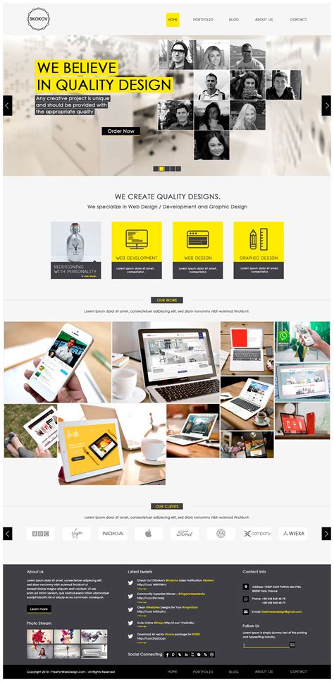 Web And Graphic Design Portfolio Website Template Psd