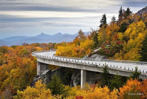 Linn Cove Viaduct Blue Ridge Parkway Fall Foliage By Dave Allen