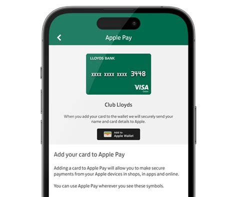 Apple Pay Card And PIN Services Lloyds Bank