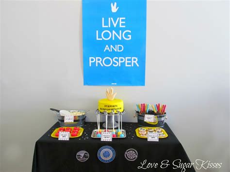 Love And Sugar Kisses Star Trek Birthday Party Live Long And Prosper