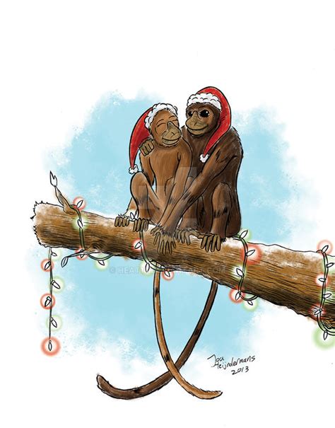 Monkey Christmas By Heat16 On Deviantart