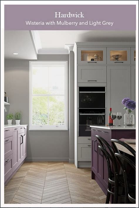 This means that they must fit into the style of your kitchen. Mix light purple and dark purple tones to a painted shaker ...