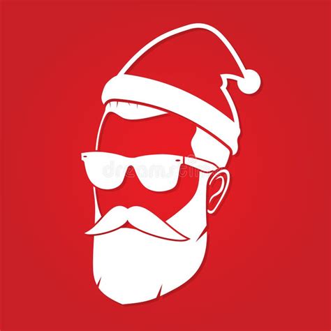 Hipster Santa Claus Icon Vector Illustration Stock Vector