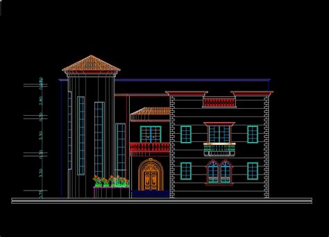 Building Elevation】 Cad Drawings Downloadcad Blocksurban City Design
