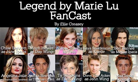 Legend Trilogy By Marie Lu Fancast Elliereads