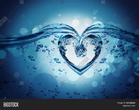 Heart Water Splash Image And Photo Free Trial Bigstock