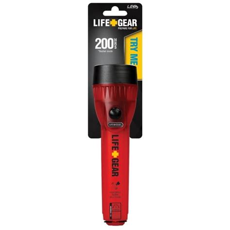 Lifegear Emergency Search Light And Signal Beacon Red Uses Aaa