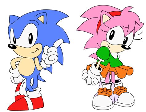 Sonic And Amy By Reallyfaster On Deviantart