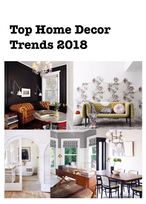 Top Home Decor Trends 2018