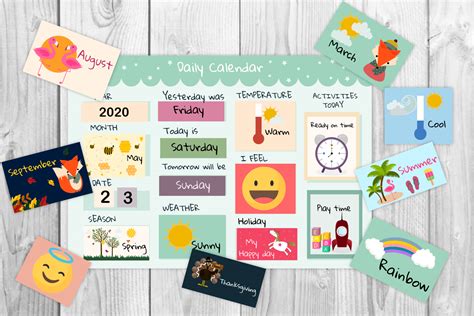 Printable Kids Calendar Graphic By Igraphic Studio · Creative Fabrica