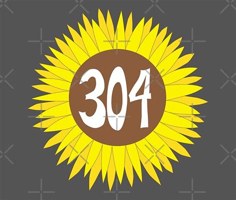Hand Drawn West Virginia Sunflower 304 Area Code By Itsrturn Redbubble