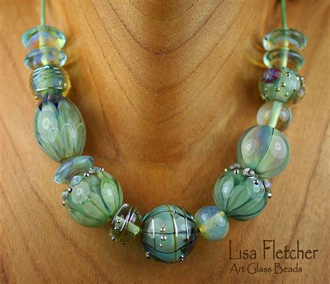 Lampwork Bead Set By Lisa Fletcher Lampwork Bead Necklace Glass Beads Jewelry Lampwork Beads