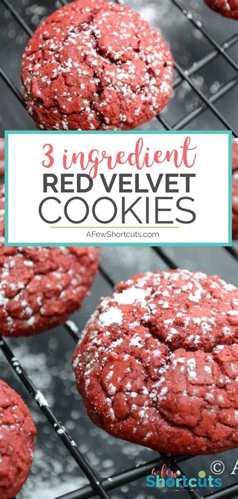 Ultimately, after much debate, i decided my favorite part is the presentation of these cookies. 3 Ingredient Red Velvet Cookies | Recipe | Easy cookies, Three ingredient cookies, Best ...