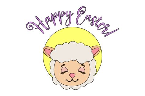 Victorian Easter Cute Lamb Happy Easter Svg Cut File By Creative