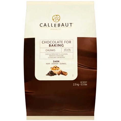 Callebaut 45 Cocoa Dark Chocolate Chunks 25kg Planet Candy