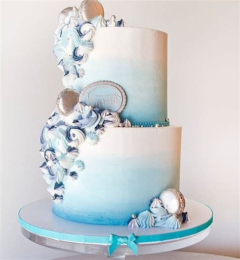 In Love With This Beach Wedding Cake By Thepastrystudio Watercolor