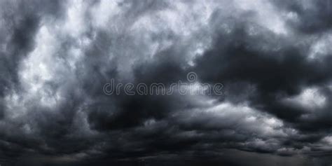 Dramatic Dark Stormy Sky With Rain Clouds As Background Stock Image