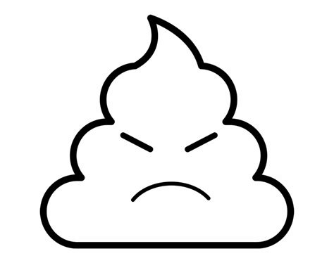 Angry Poop Emoji Rubber Stamp Poop Emoji Clipart Clip Art Library