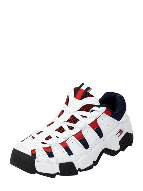 Tommy Jeans Chunky Sneaker In Leder Optik Weiß Online Kaufen