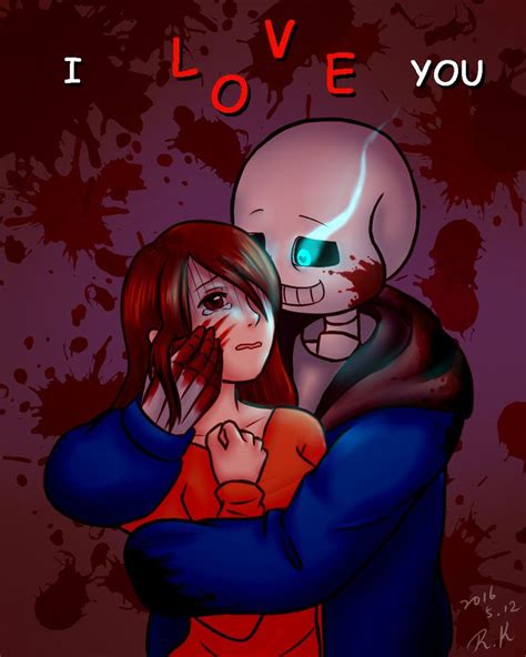 Yanderesans By Ru860201 On Deviantart Sans X Frisk Comic Sans E Frisk