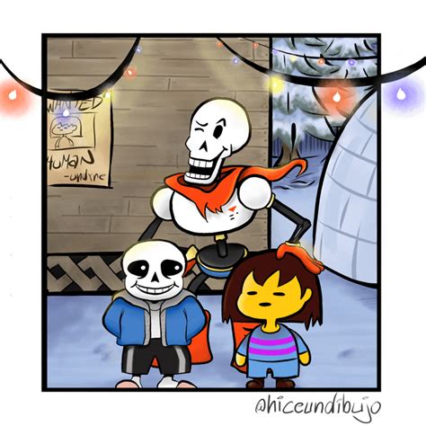 Hi Humans I Recently Made This Fanart Of Frisk Sans And Papyrus In