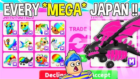 I Traded Every Mega Neon Japan Egg Pet In Adopt Me Roblox Roblox