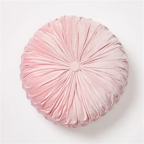 Pintucked Velvet Throw Pillow Pink Pillows Decorative Throw Pillows