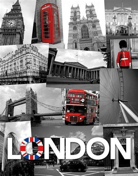 London Collage Mini Poster 40cm X 50cm New And Sealed London