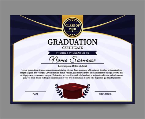 Template Certificates School Graduation General Vector Art And Graphics